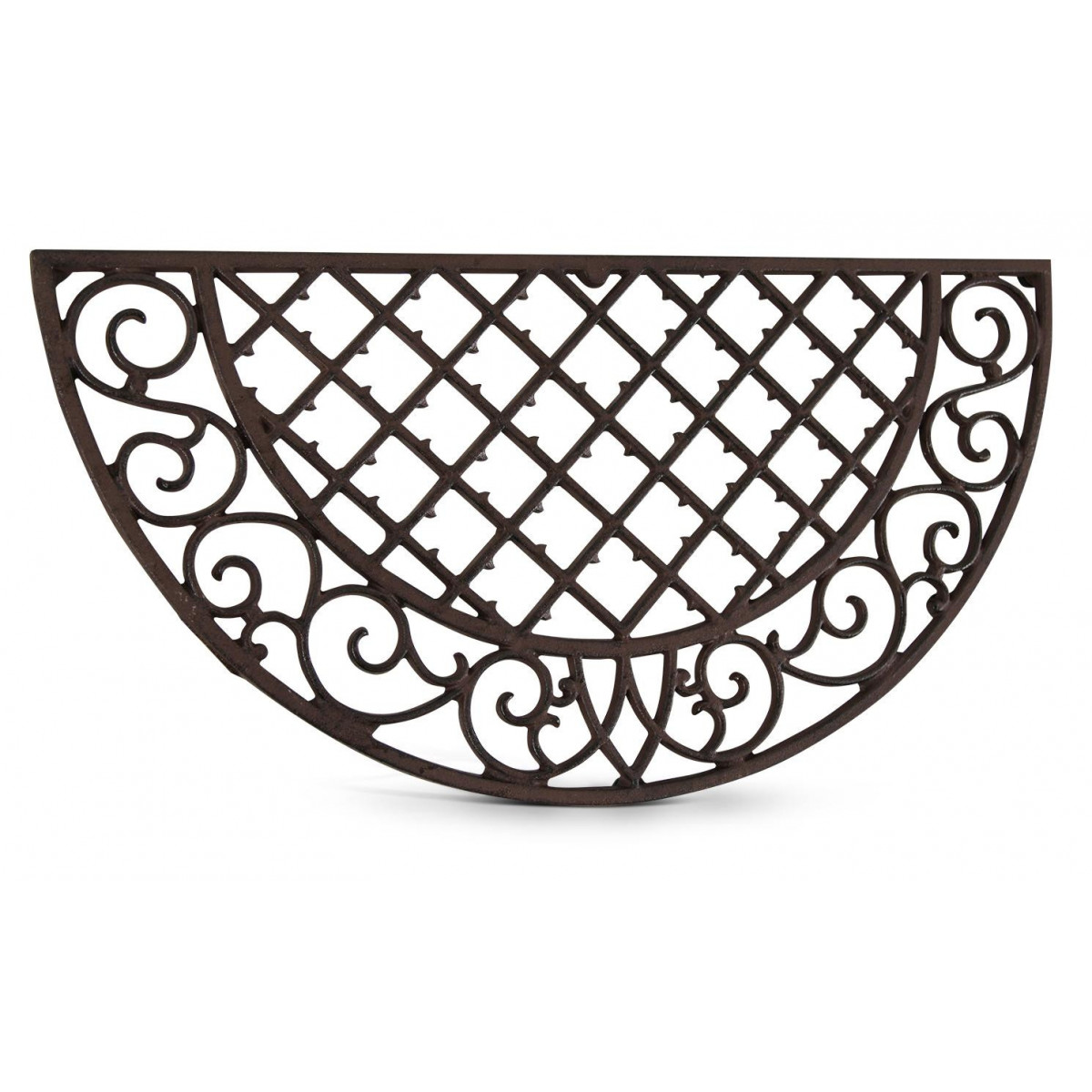 Paillasson demi-lune fonte marron, DECORATION D’AUTREFOIS