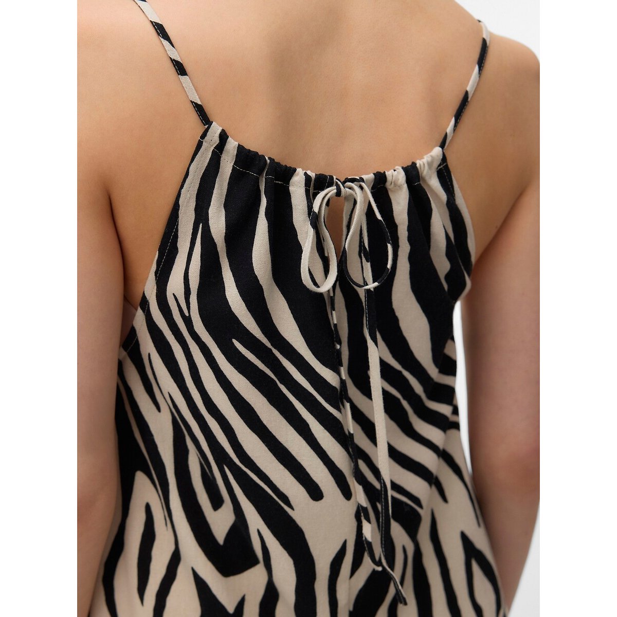 Robe longue imprimée à bretelles imprimé animal, VERO MODA