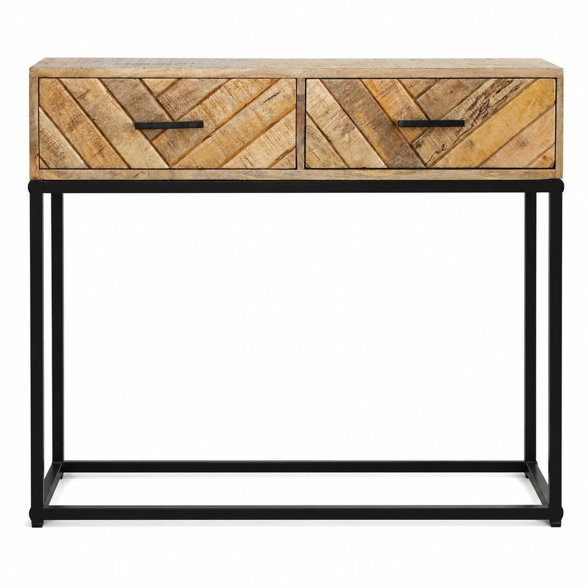 Console d'entrée en bois de manguier 2 tiroirs BRIX bois naturel, PIER IMPORT