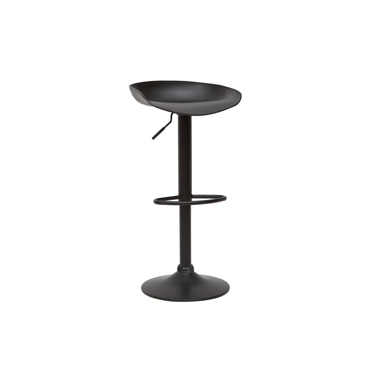 Tabourets de bar réglables design noirs H65 cm (lot de 2) PEBBLE noir, MILIBOO