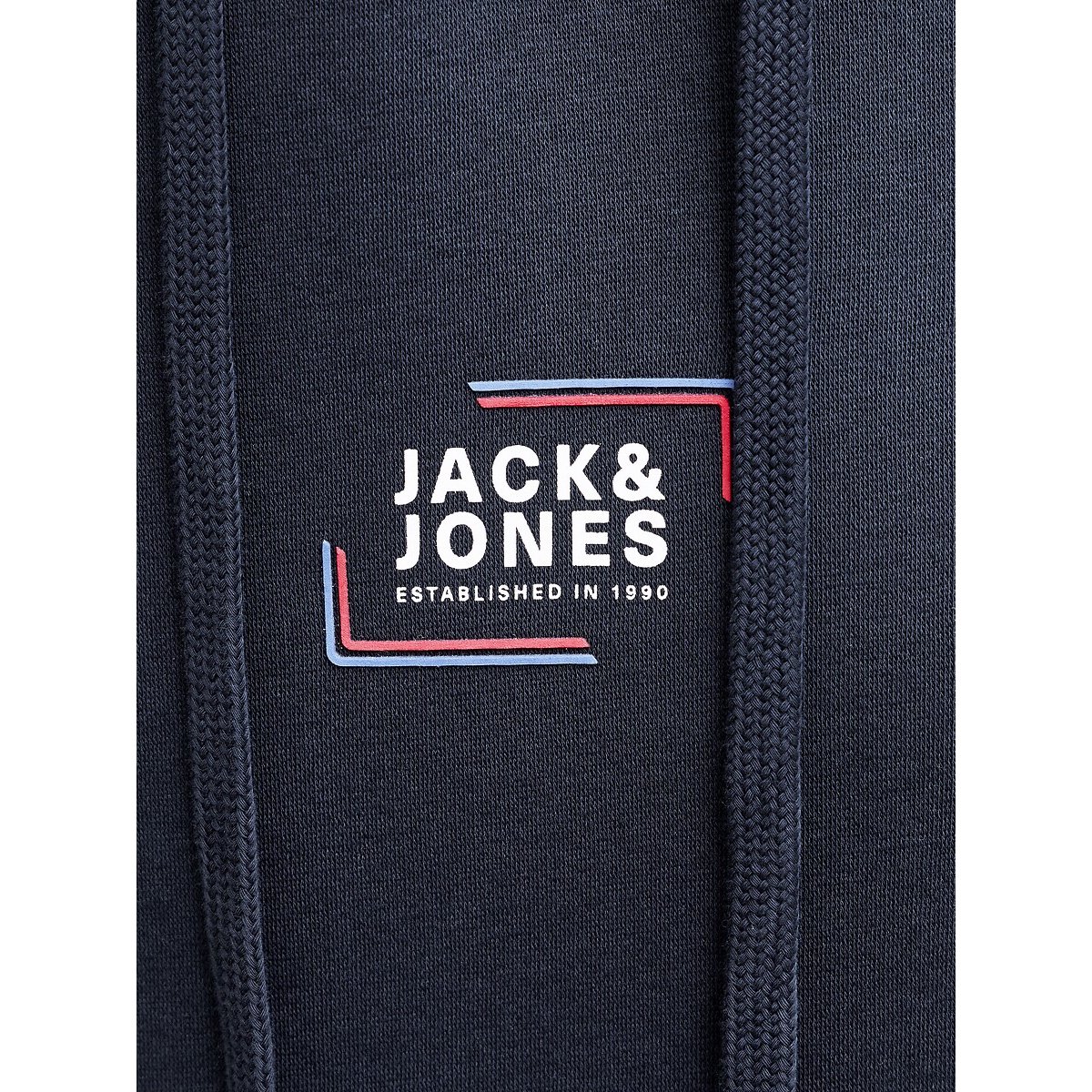 Sweat à capuche bleu marine, JACK & JONES