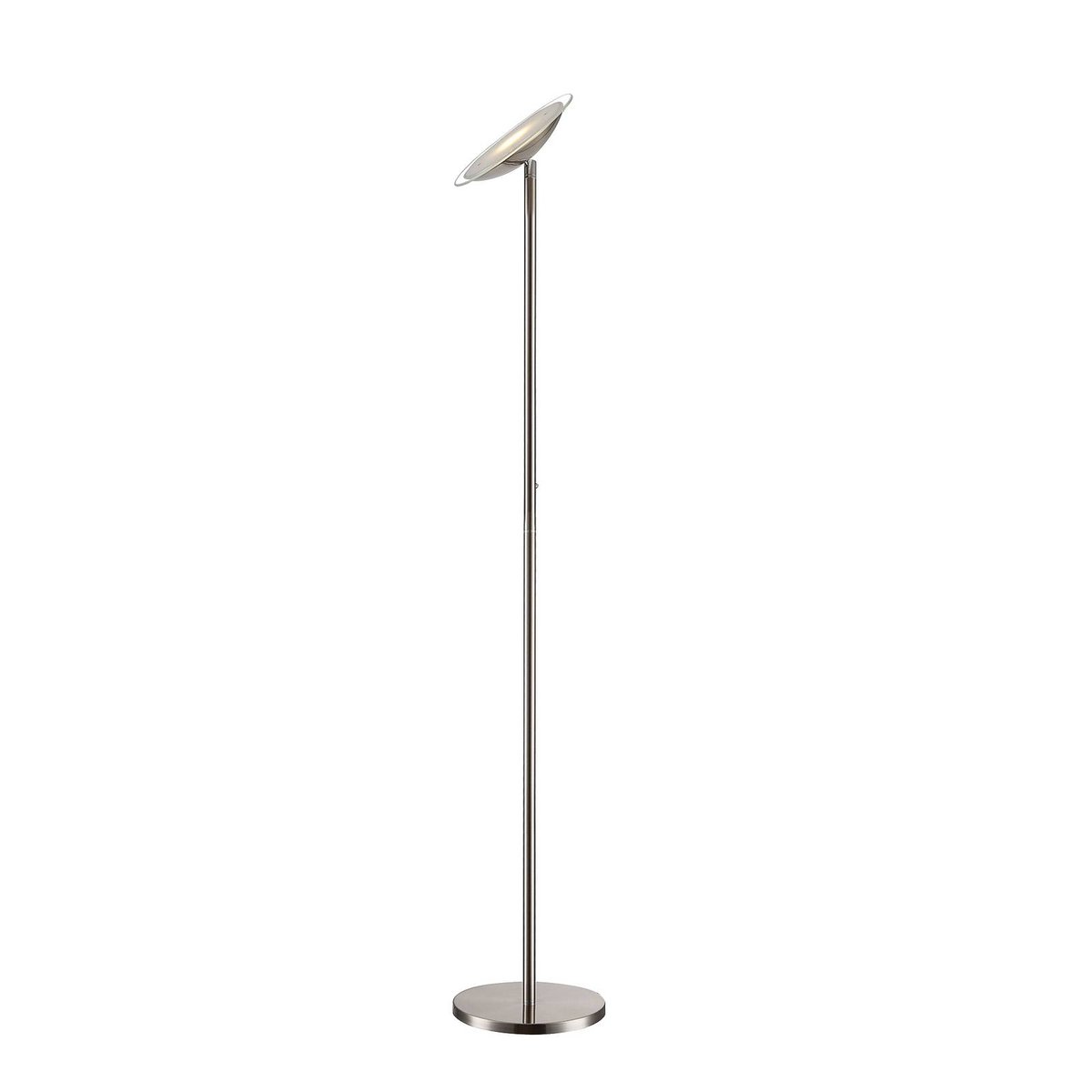 Lampadaire en métal moderneLED, Malea nickel mat, LINDBY