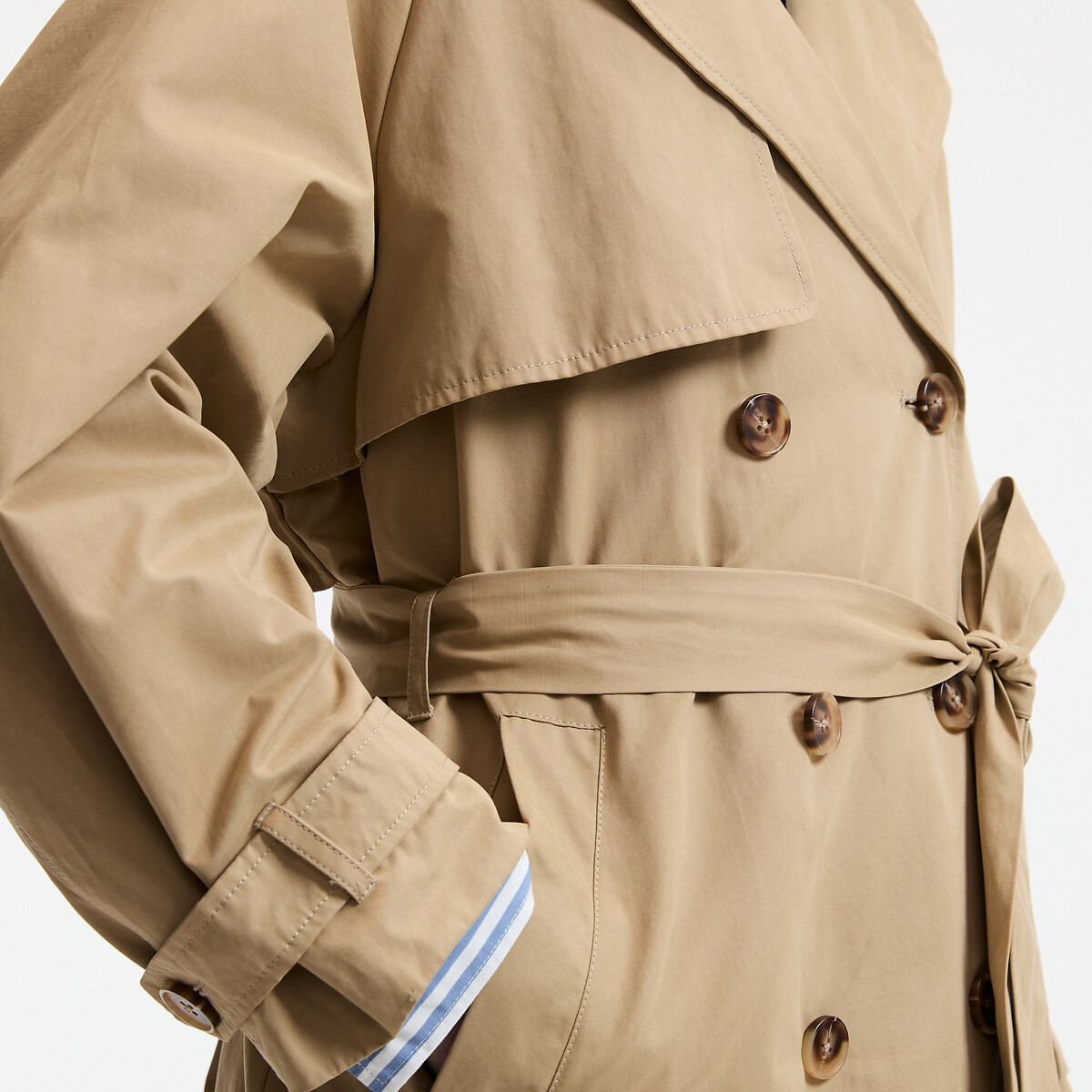 Trench long, Signature EMILE beige, LA REDOUTE COLLECTIONS