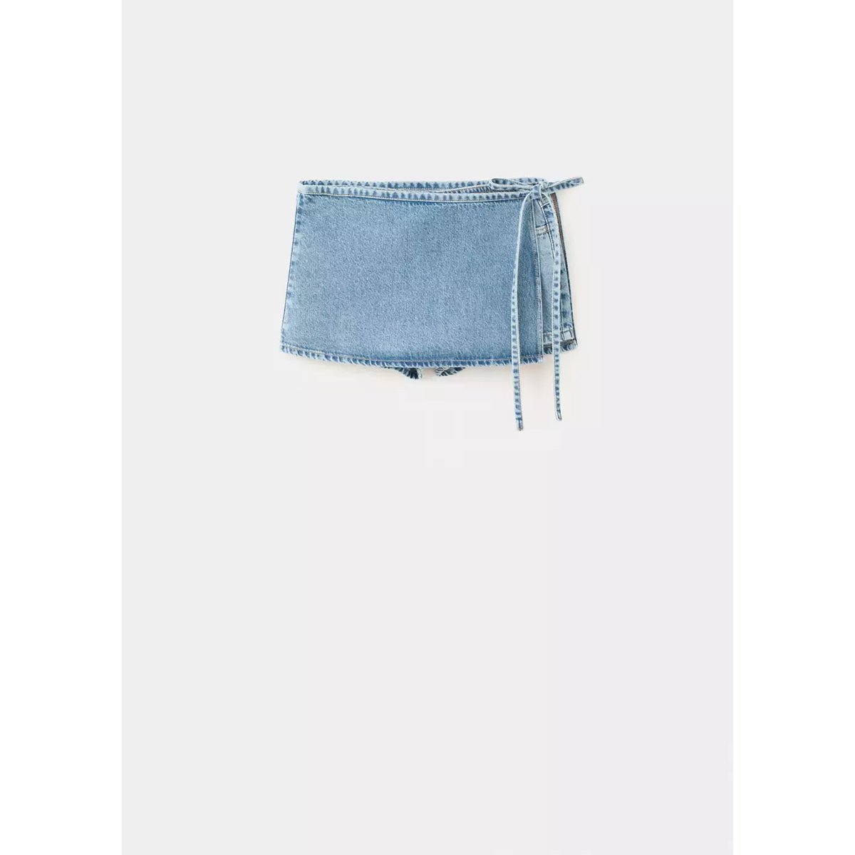 Short avec détail foulard amovible bleu clair, MANGO TEEN