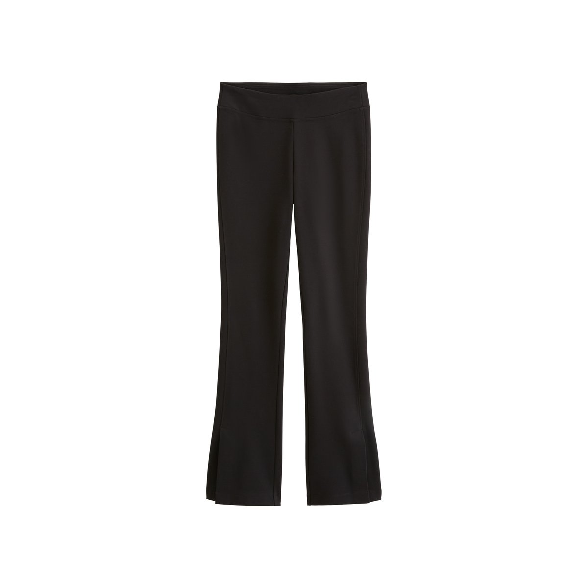 Pantalon en jersey à enfiler, coupe slim évasée en interlock doux noir, MARC O'POLO