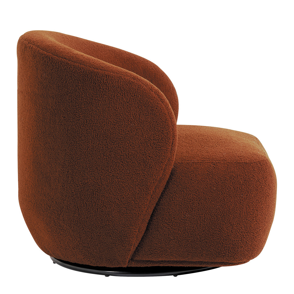 Fauteuil bouclette rouge, BLANC D’IVOIRE