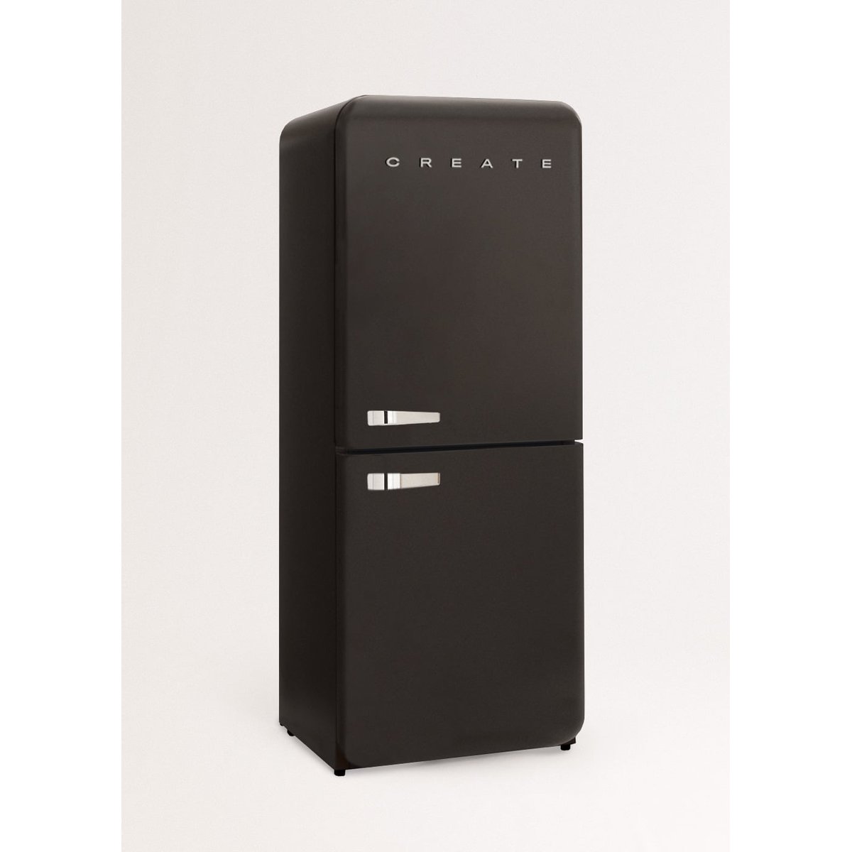 Réfrigérateur style rétro FRIDGE RETRO COMBI 401L noir/argent, CREATE