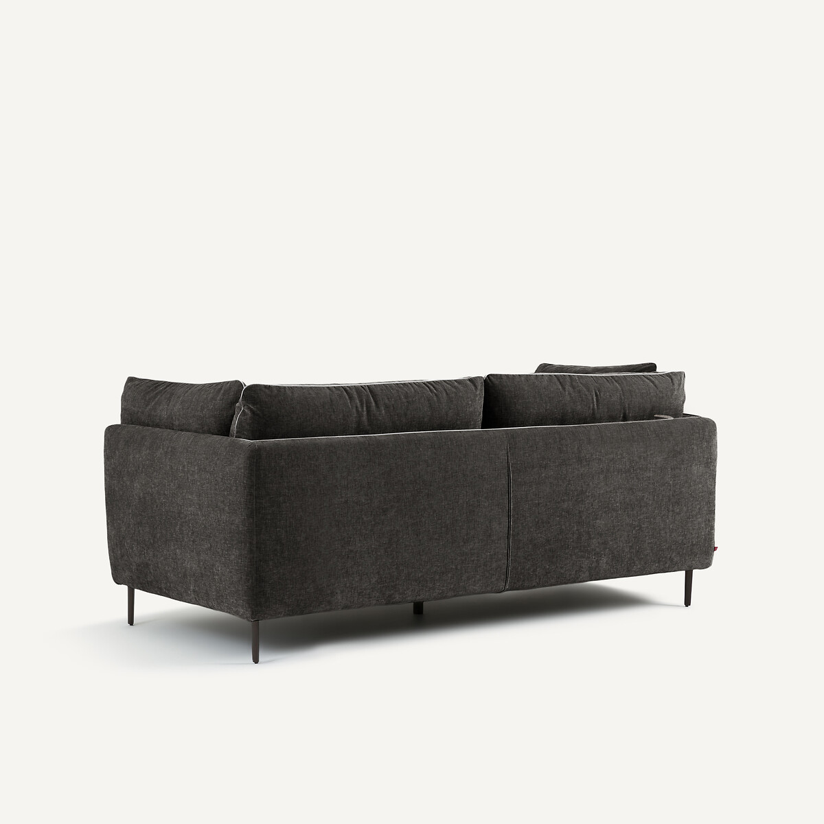 Compacte zetel in chenille fluweel, Botero basalt, AM.PM