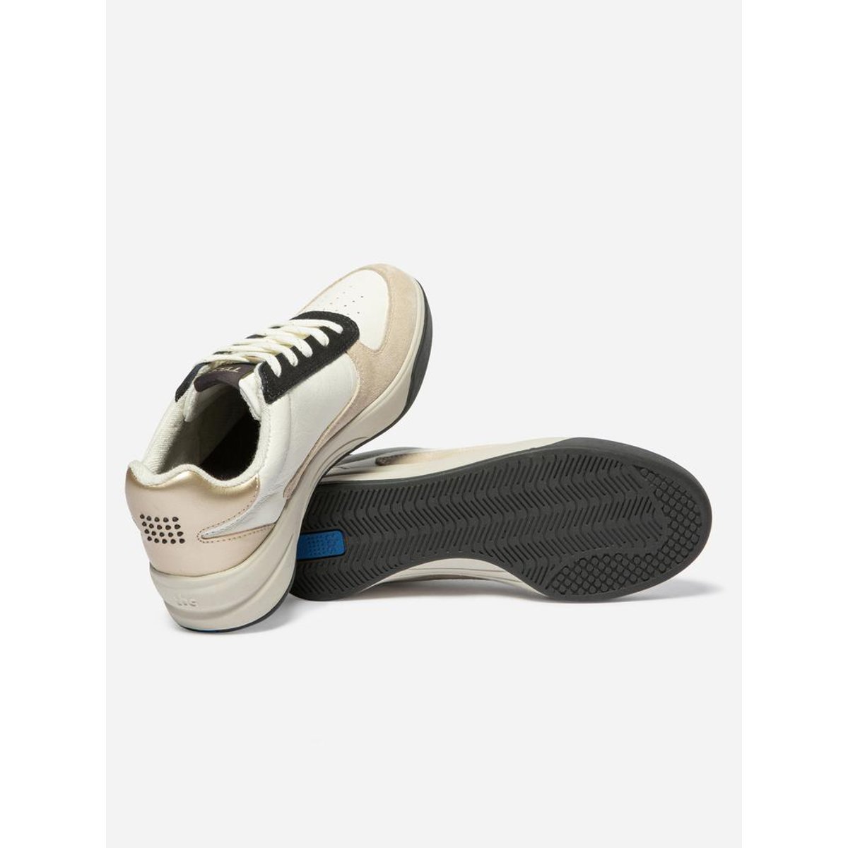 Baskets CORALIE blanc navy platine, TBS