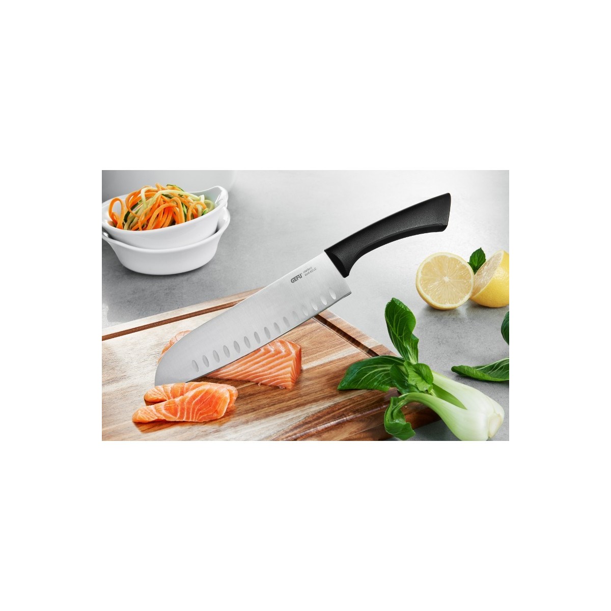 Couteau Santoku alvéolé SENSO 13890 argent, GEFU