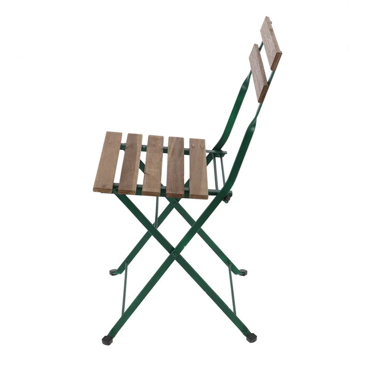 Chaise bistrot bois et métal vert couleur unique, ESSCHERT DESIGN