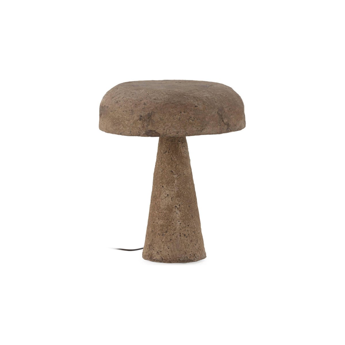 Lampe de table en papier mâché brun, RECOLLECTION
