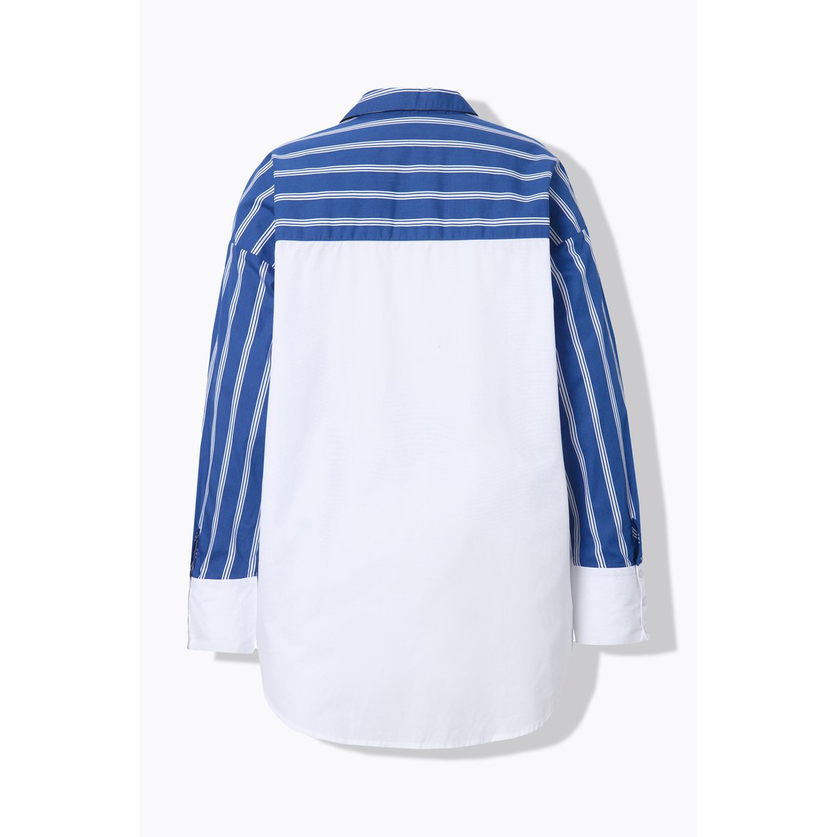 Chemise, oversized, rayures, manches longues bleu violet, STUDIO UNTOLD