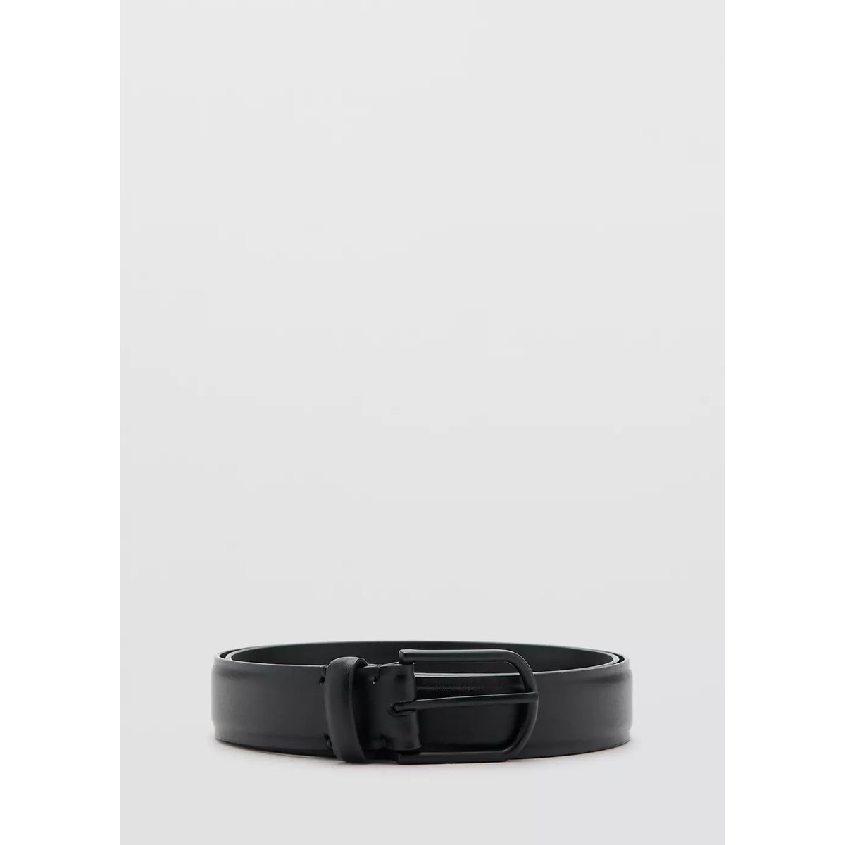 Ceinture cuir nappa noir, MANGO MAN