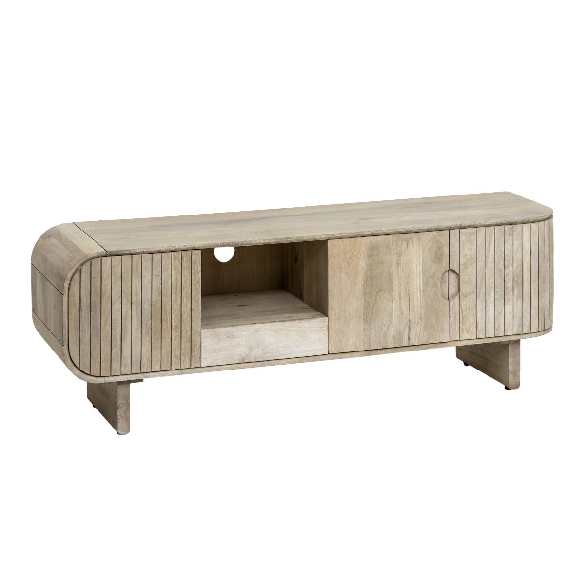 Meuble TV en bois de manguier YONI bois clair, MADE IN MEUBLES 