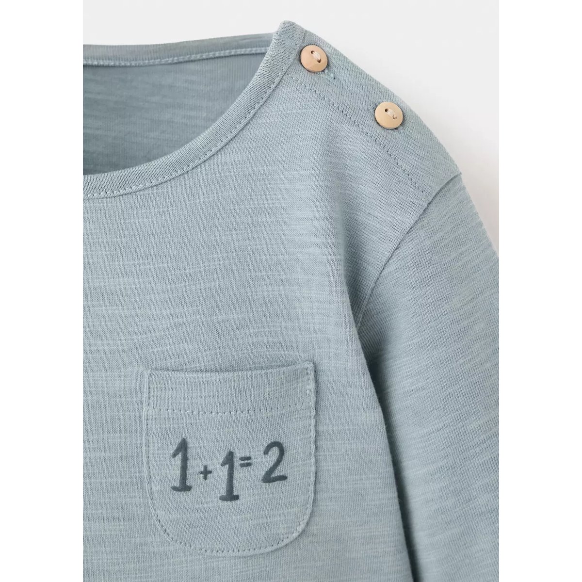 T-shirt détail imprimé bleu, MANGO BABY