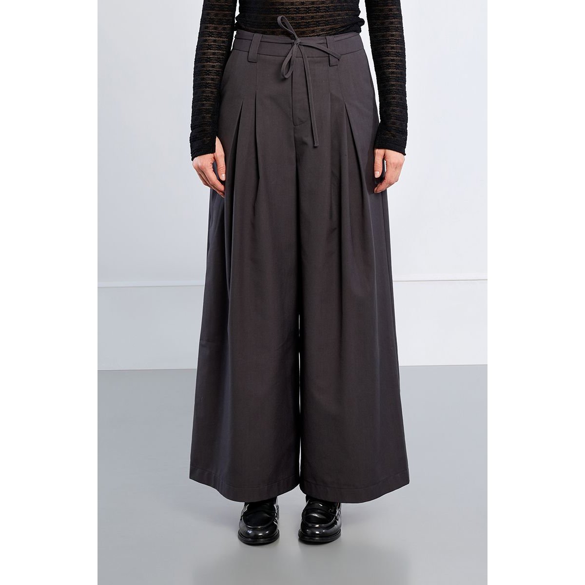 Pantalon baggy, à pinces gris, LILI SIDONIO