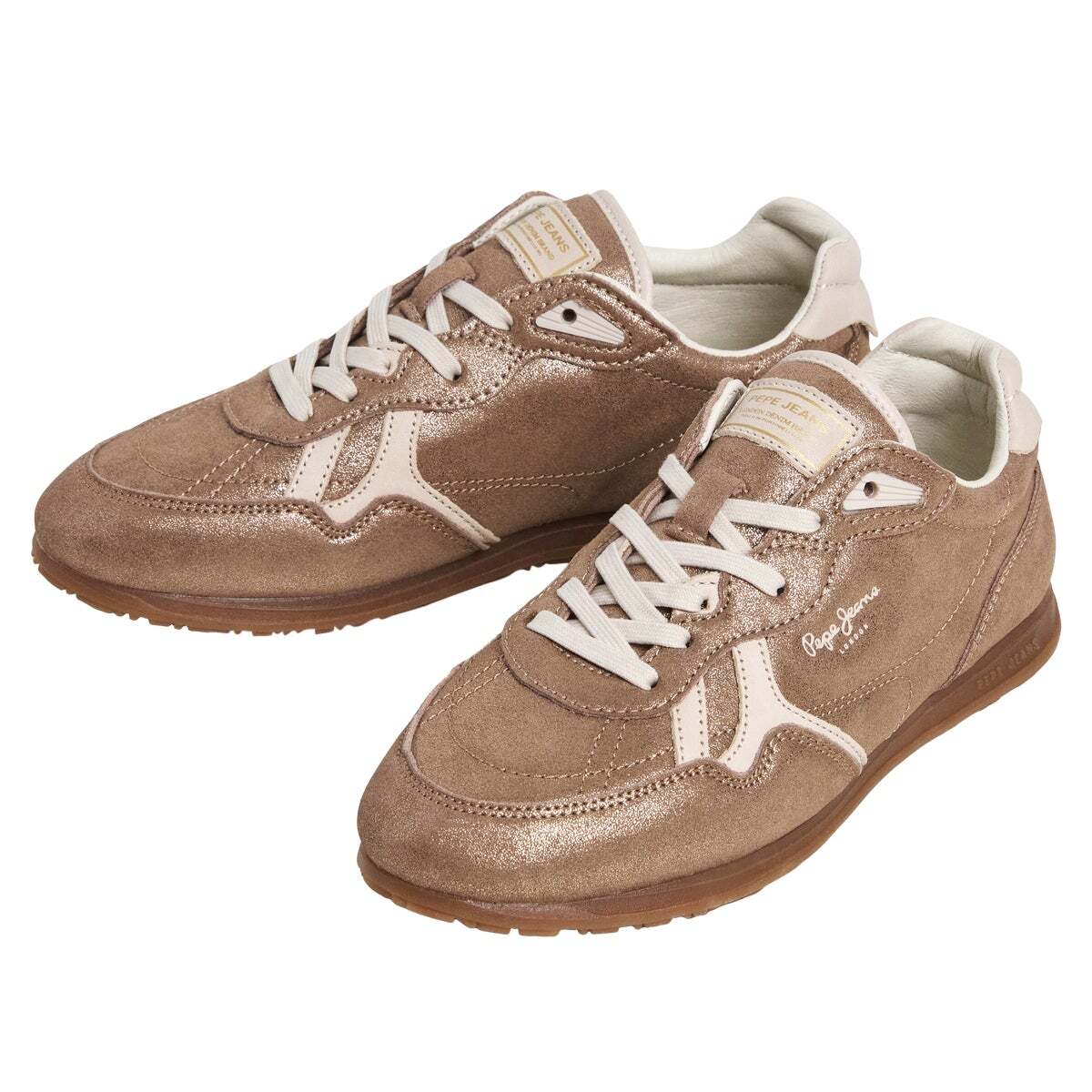 Daze - Sneakers Rétro En Daim or, PEPE JEANS