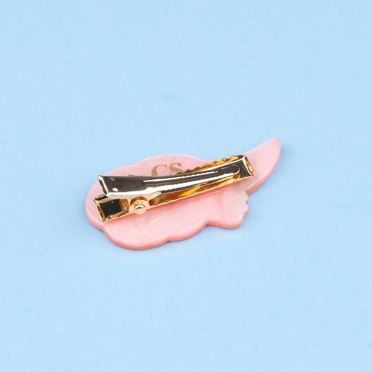 Barrette CREVETTE rose à paillettes, COUCOU SUZETTE