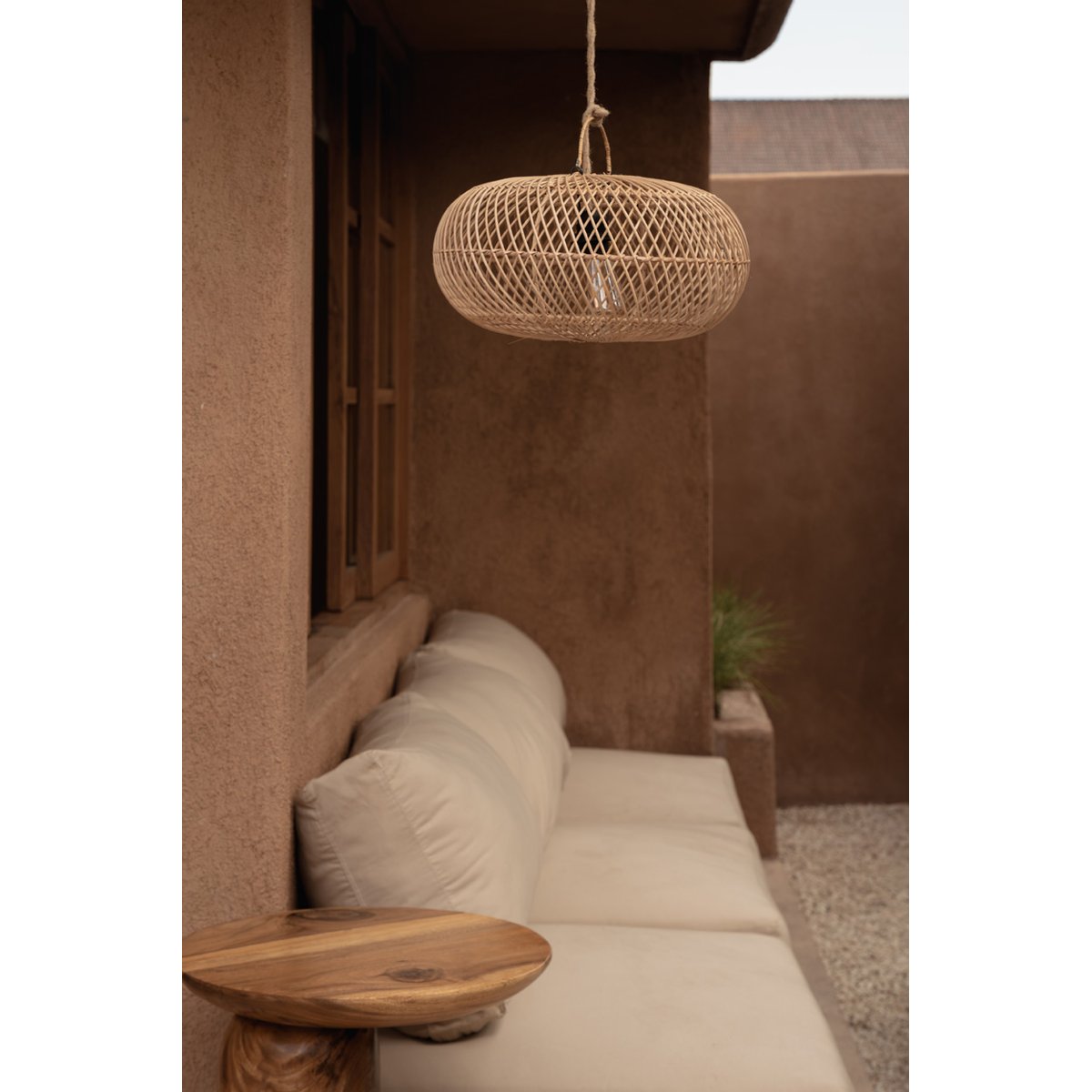 Suspension en rotin WHOLLY beige, BAZAR BIZAR