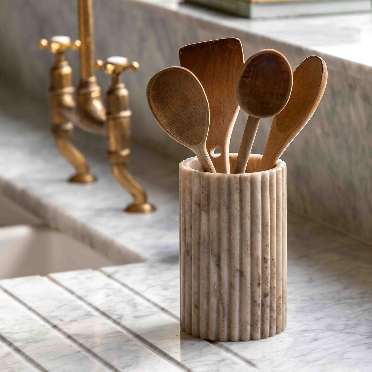 Striped Marble Wine Cooler beige, ÉDITÉ