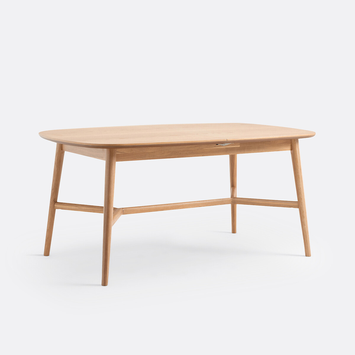Mesa de comedor extensible, en madera de roble y chapado, de 6 a 8 cubiertos, YVAN roble, LA REDOUTE INTERIEURS