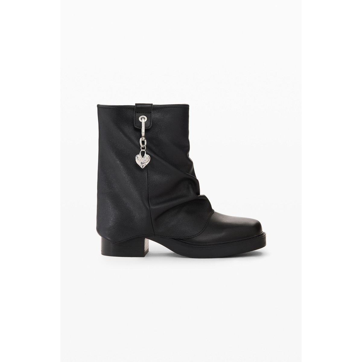 bottines chelsea cœur noir, DESIGUAL