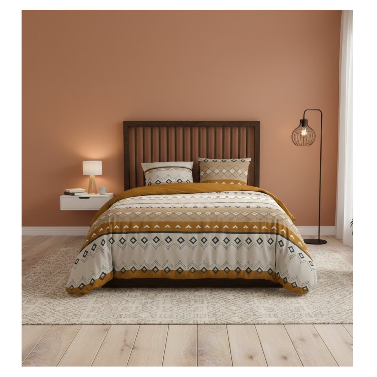 Parure de lit Collection Xenna marron, EDEN