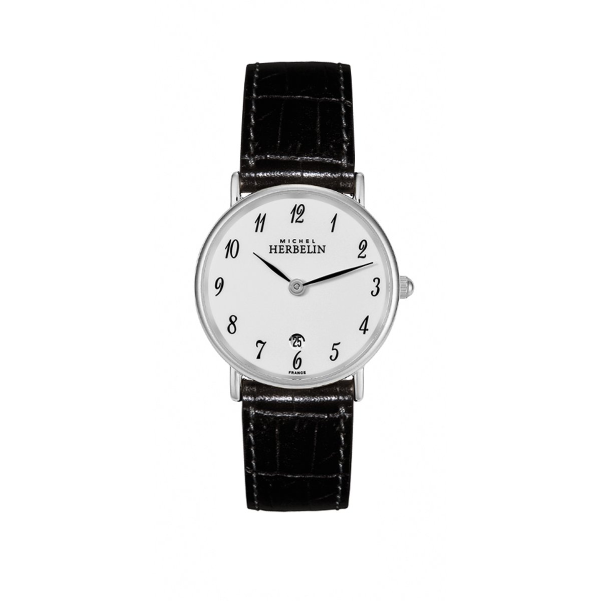Montre Analogique  CLASSIQUES argenté blanc noir, HERBELIN