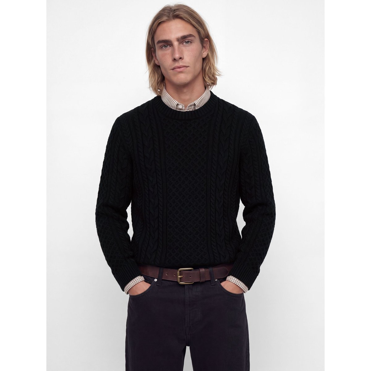 Pull En Maille black 1, JACK & JONES
