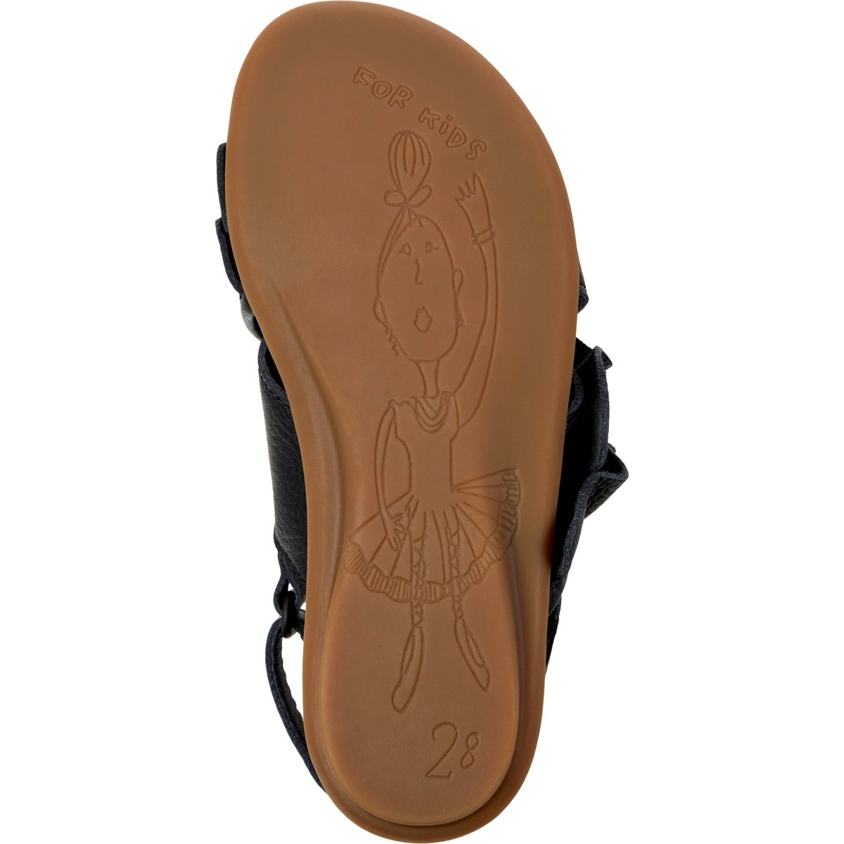 Sandales Cuir RIGHT KIDS TWINS noir, CAMPER