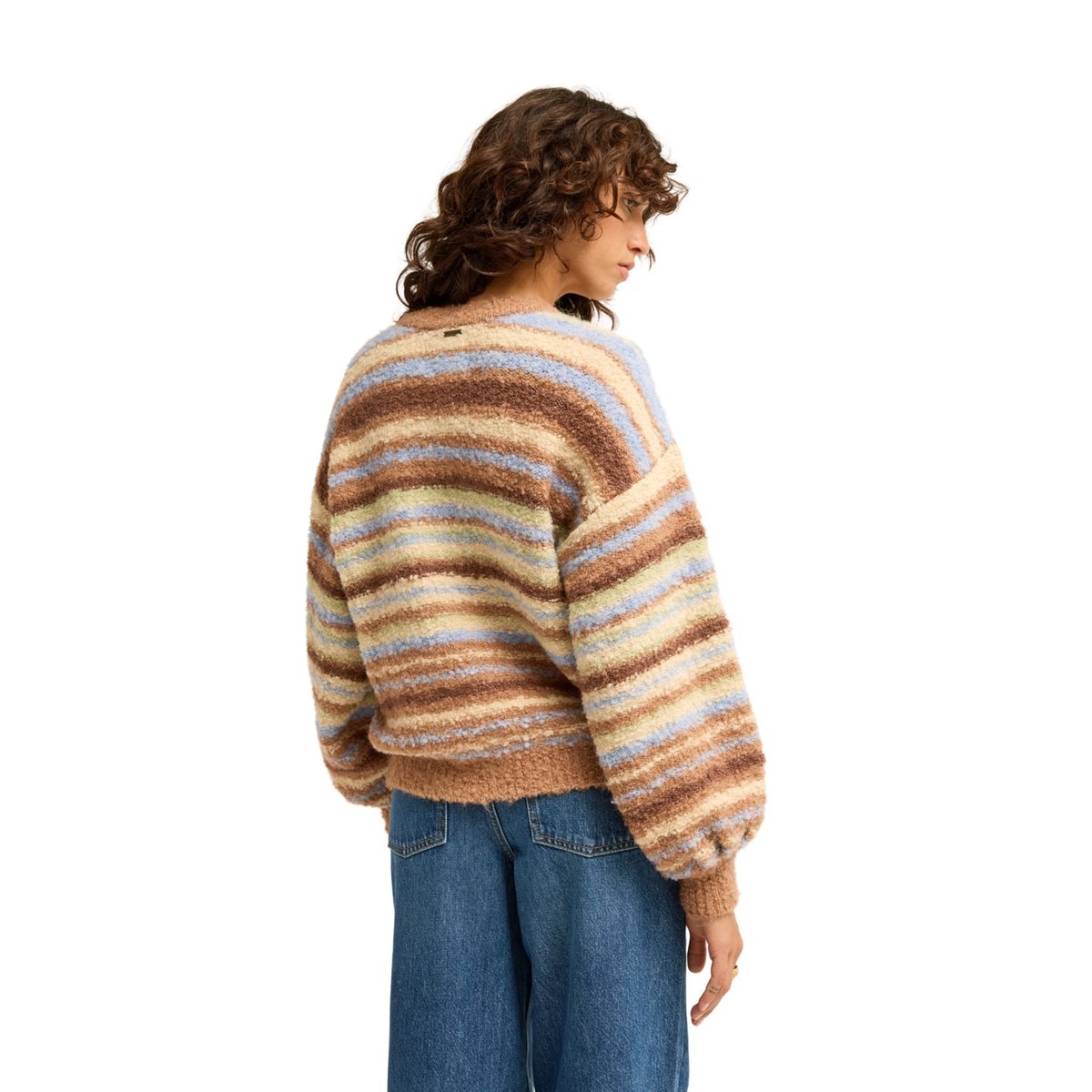 Gilet en tricot BAYSIDE STRIPES rouge sugar almond, BILLABONG