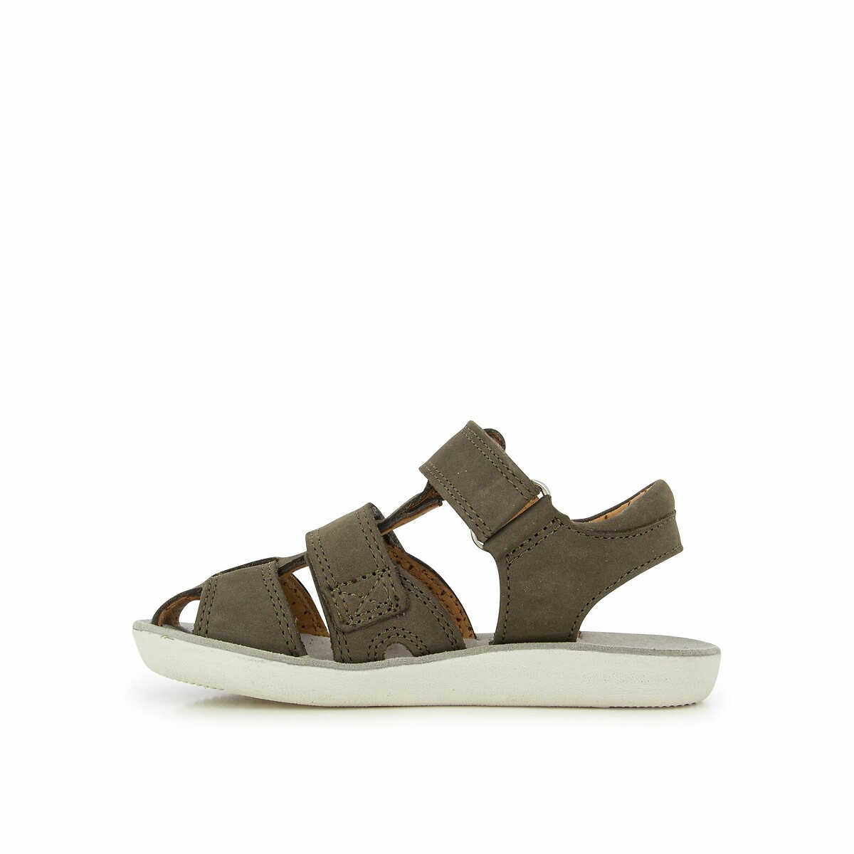 Kids Goa New Scratch Sandals in Leather khaki, SHOO POM