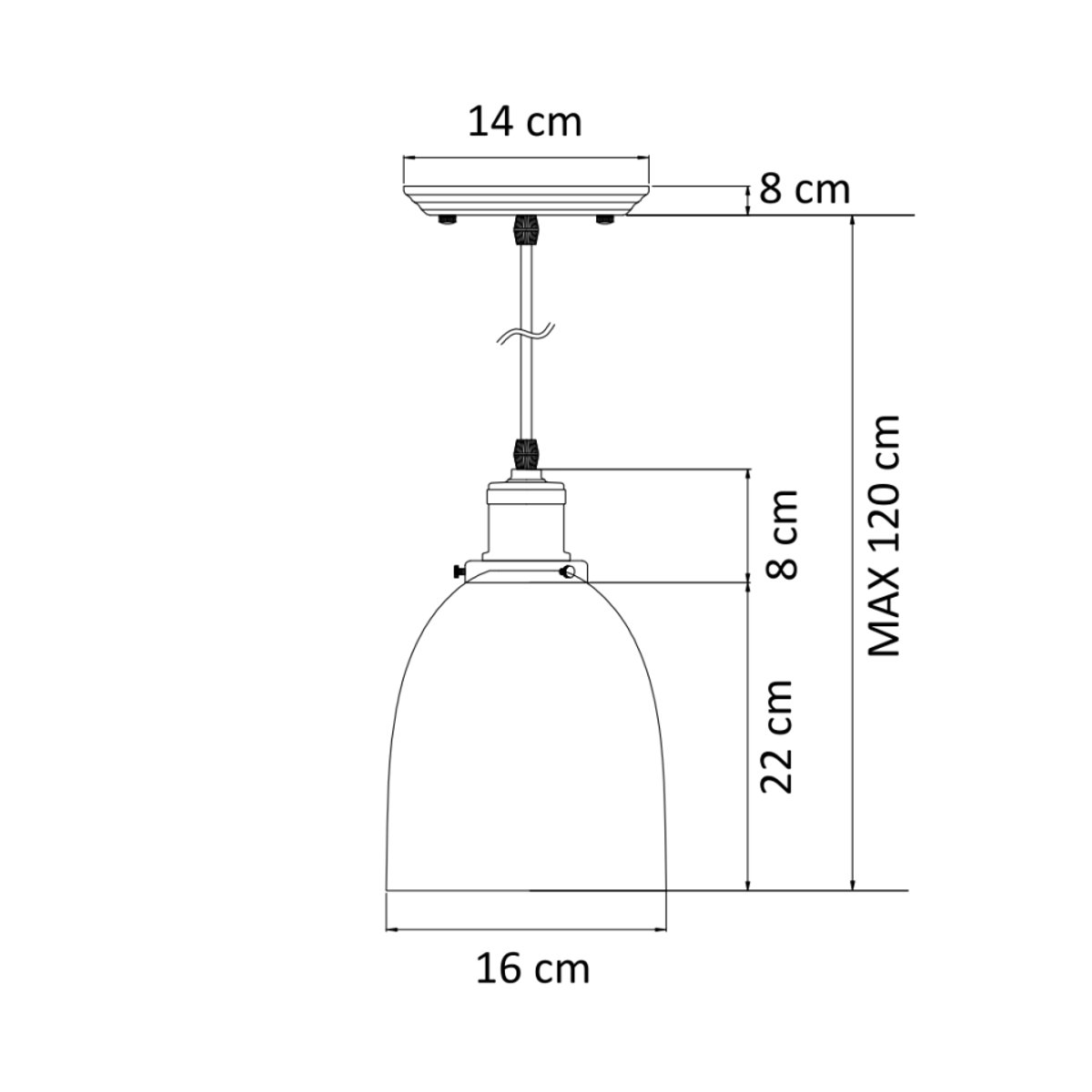 Suspension cloche verre transparent - GLORIA transparent, KOSILUM