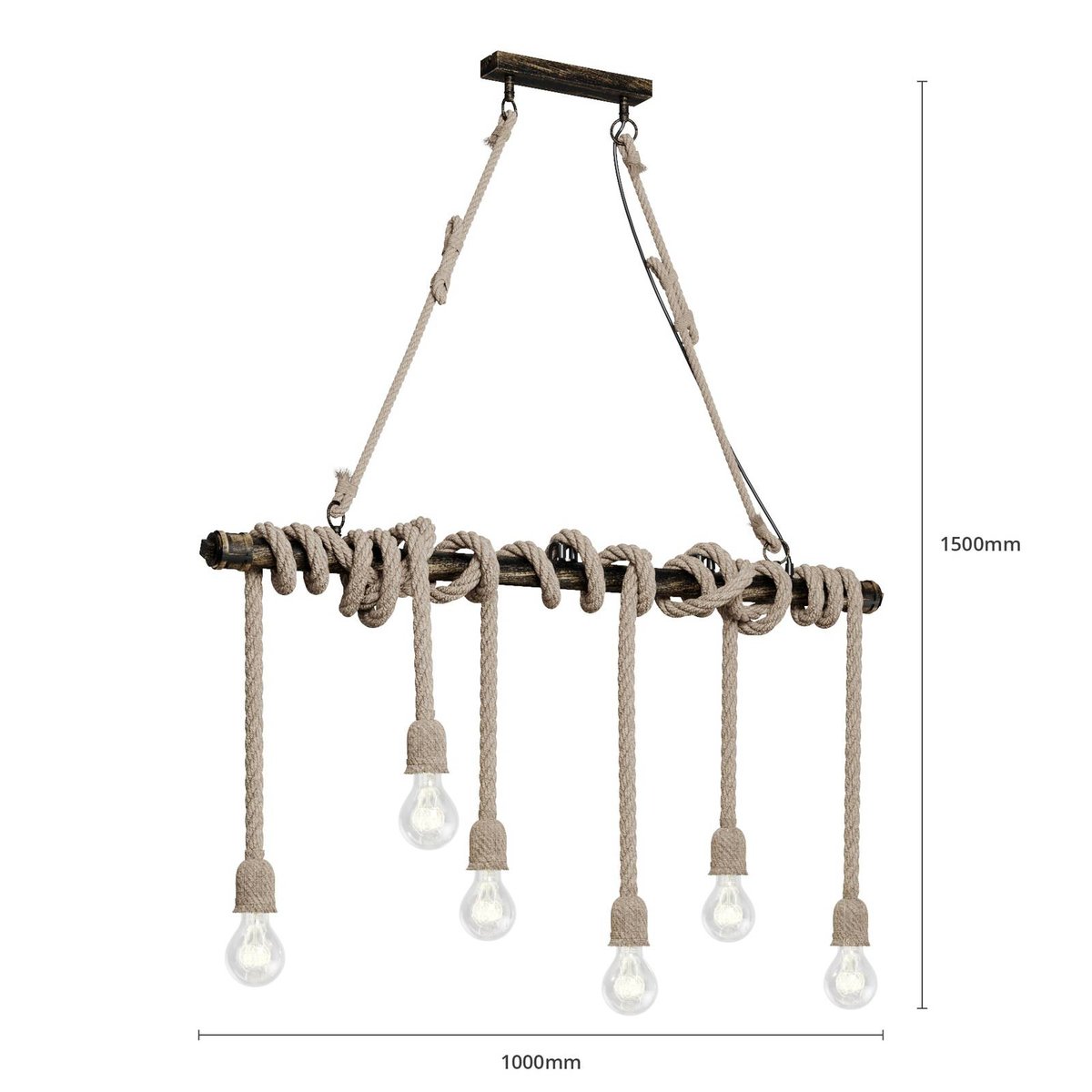 Suspension en métal vintage, Hajo noir or brossé, LINDBY