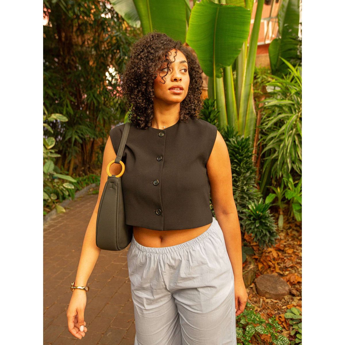 Sac porté épaule Crocus black, WOOMEN