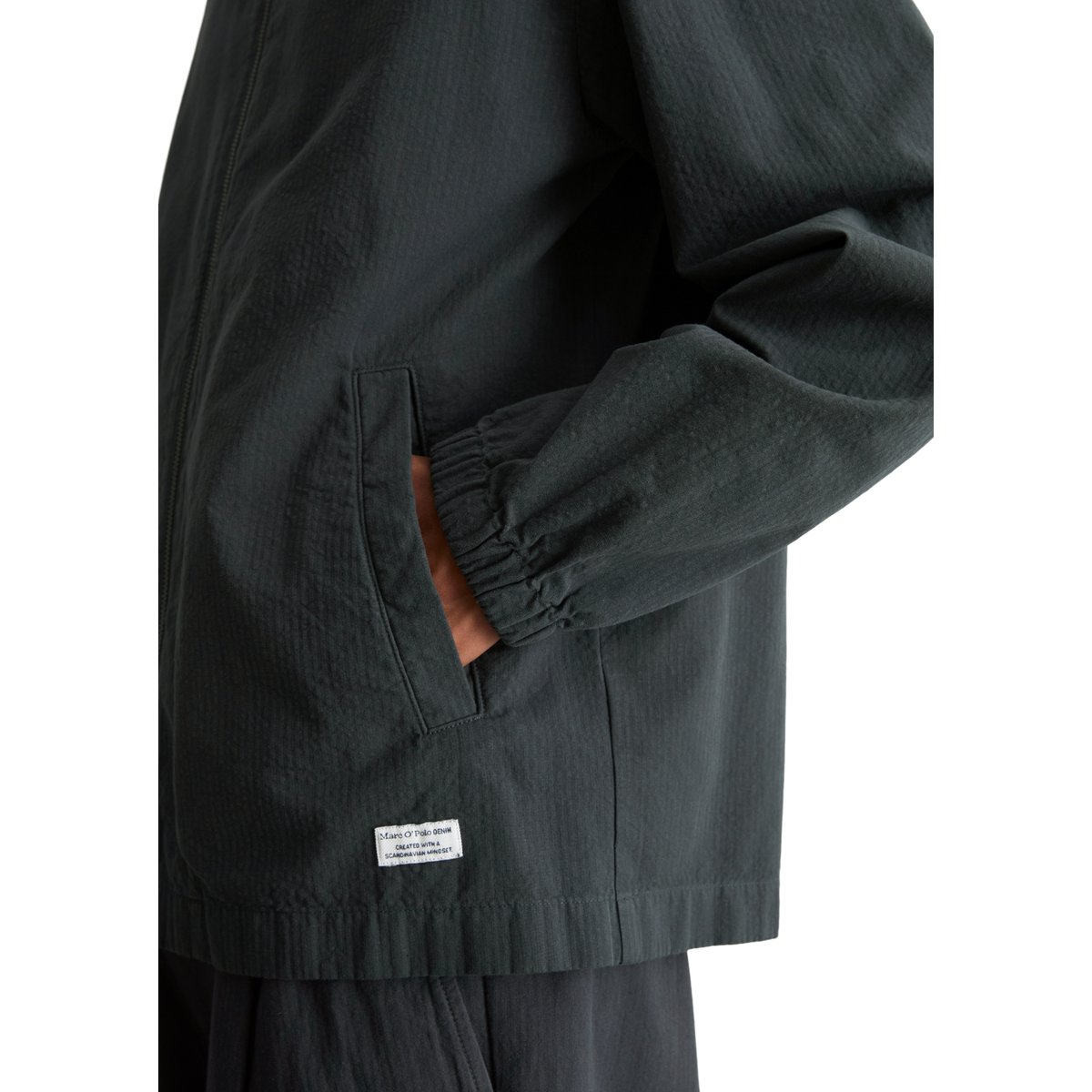 Survêtement en seersucker en pur coton bio bleu foncé, MARC O’POLO DENIM