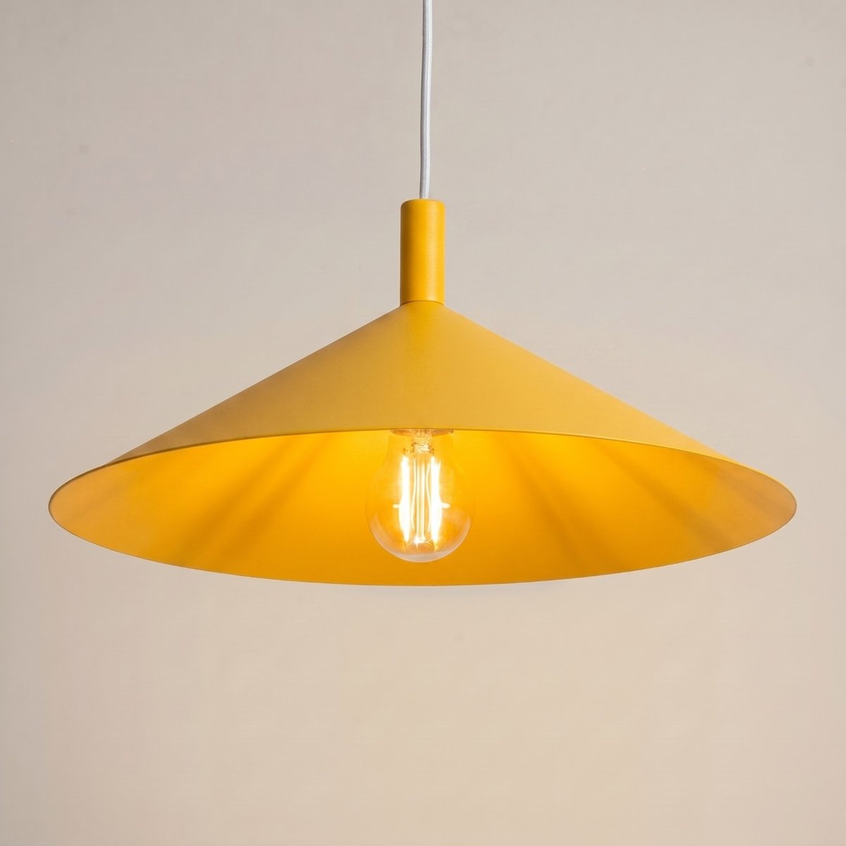 Suspension Acier Jaune E27 1 Nox jaune, EDEN