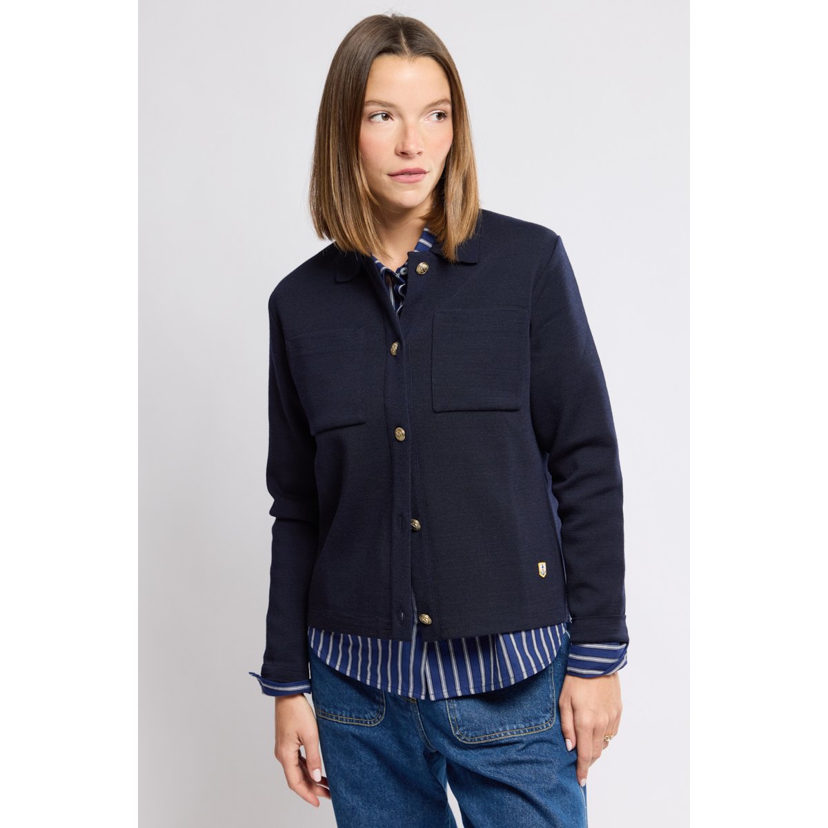 Veste boutonnée Héritage - mecmor rich navy, ARMOR-LUX