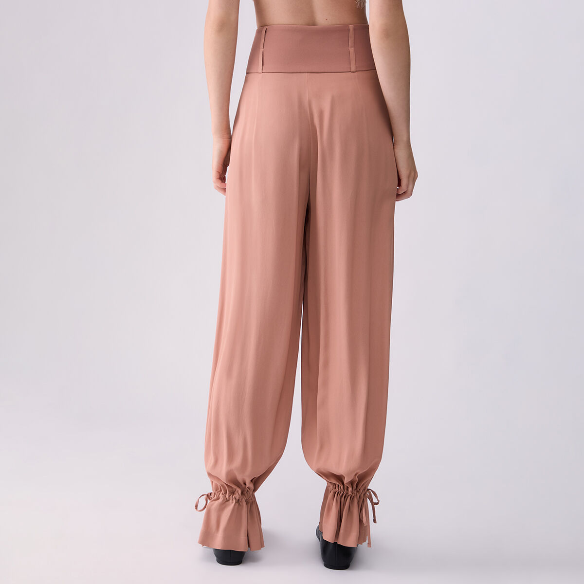Pantalon ample avec cordon de serrage chair, LIU JO