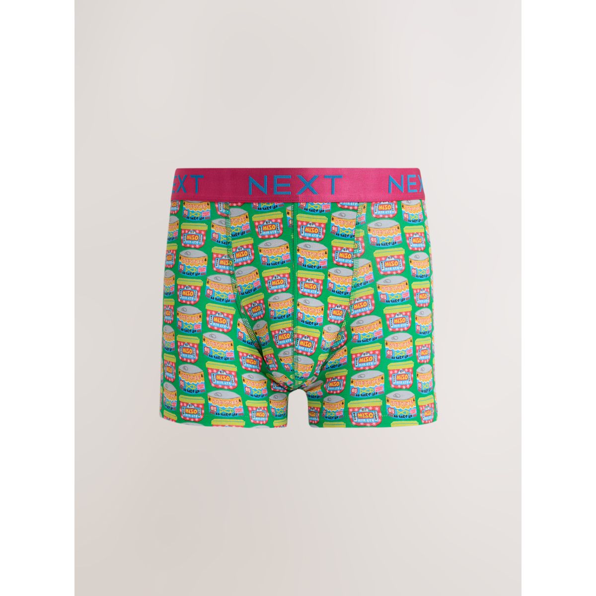 Boxer en coton majoritaire impression d'emballage japonaise rose, NEXT