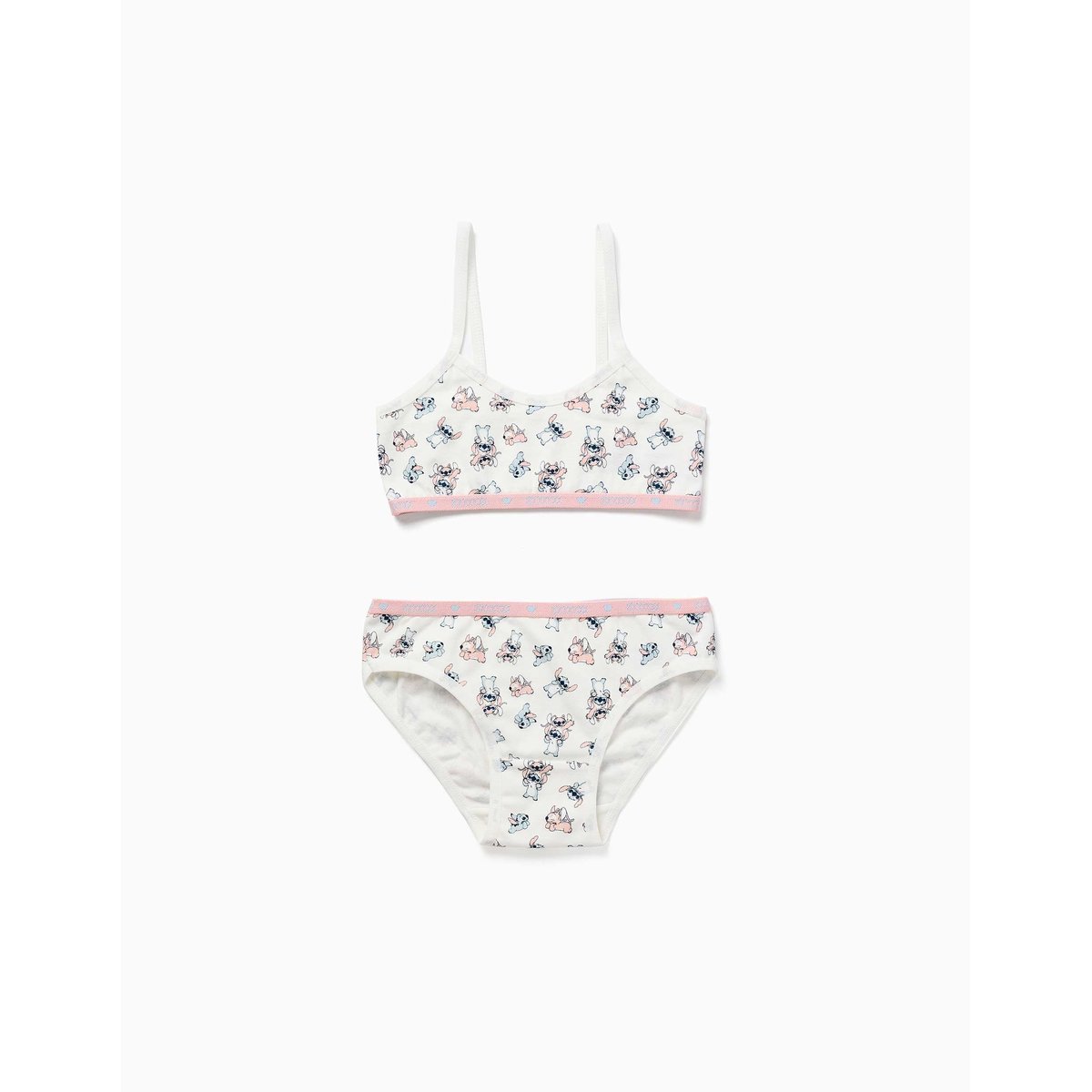 Ensemble de top et culottes avec Stitch et Angel beige clair, ZIPPY