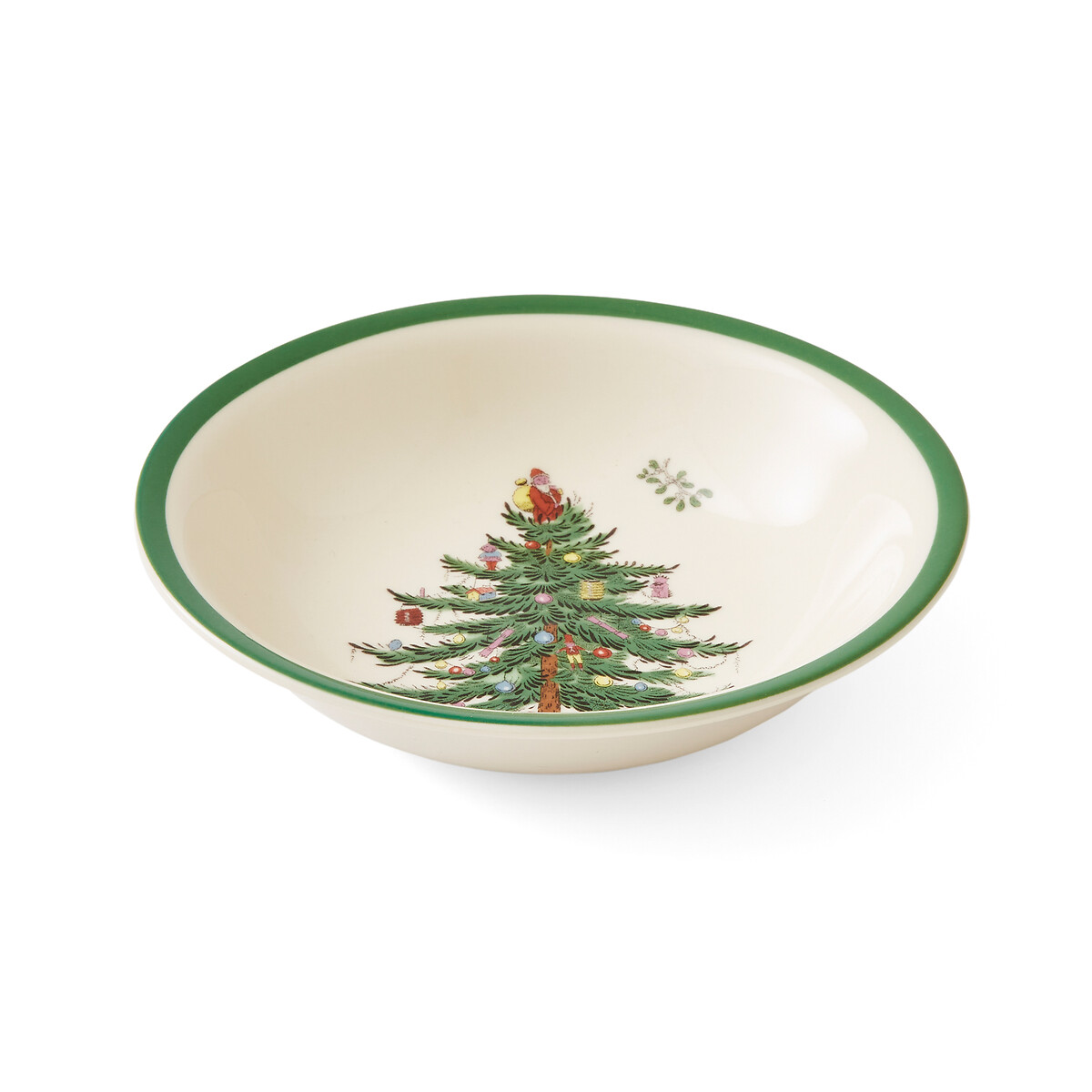 Set of 4 Christmas Tree Cereal Bowls white, SPODE