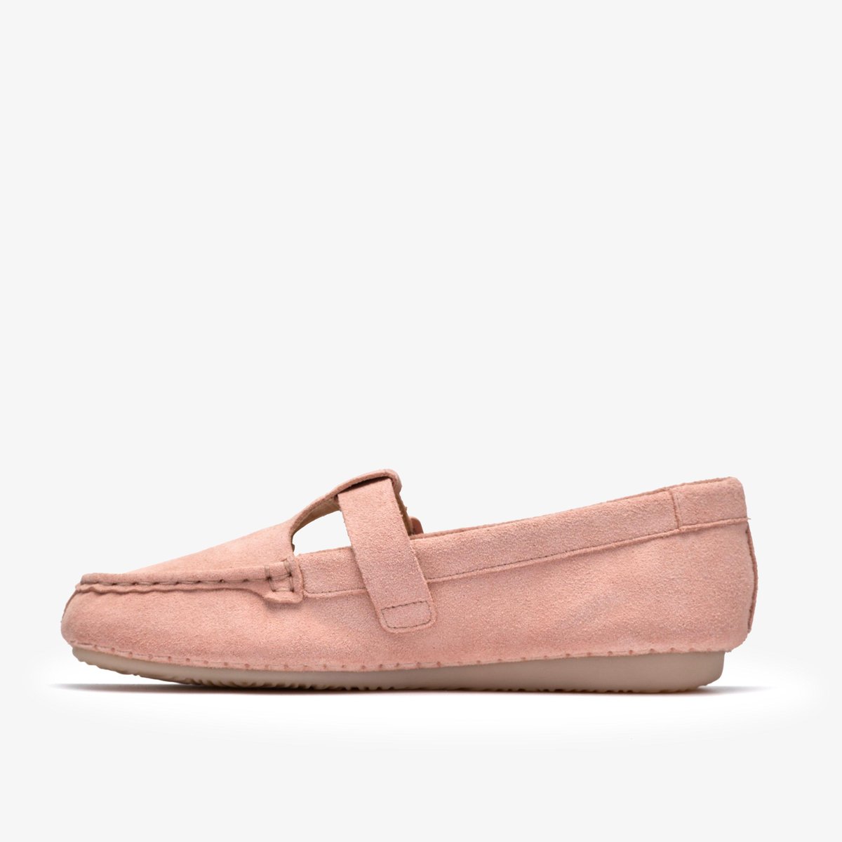 Mocassins Suède FRECKLE T BAR rose, CLARKS
