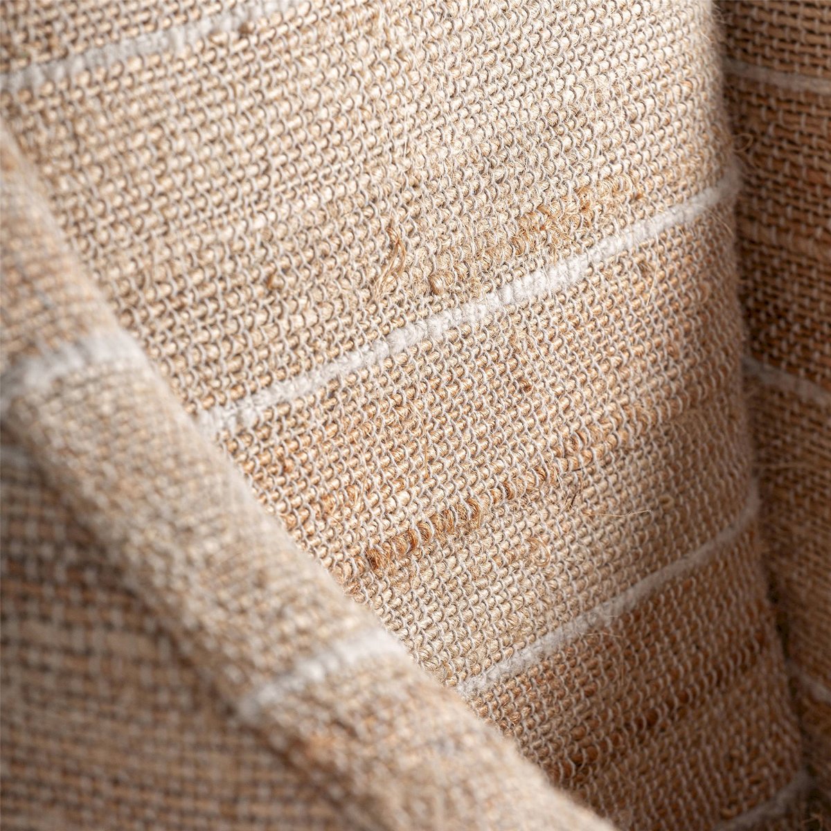 Fauteuil classique en jute tressé beige et marron, RECOLLECTION