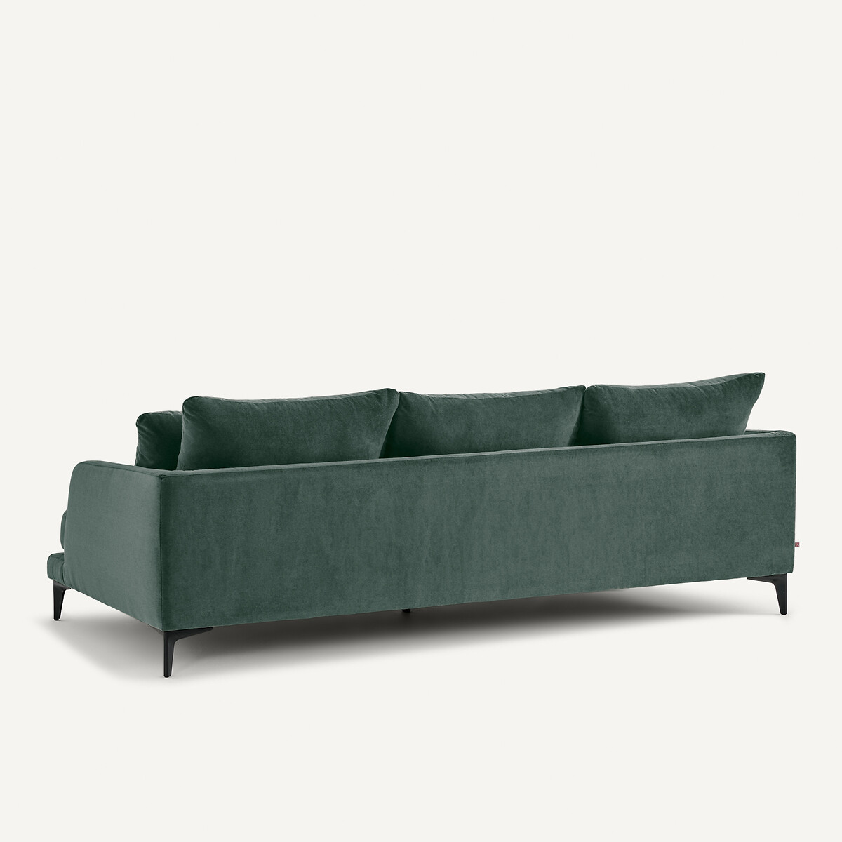 Canapé droit, 3 ou 4 places, en polyester mélangé, MODERNISTE vert sarcelle, EMMANUEL GALLINA X AM.PM