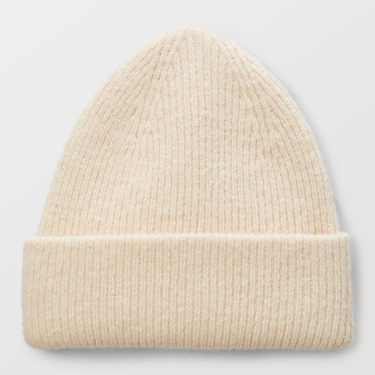 Bonnet à revers contenant de la laine avoine, MONOPRIX