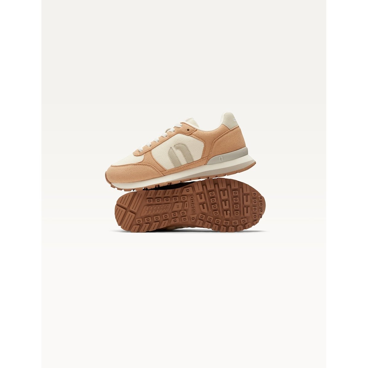 Baskets basses ALINE nude blanc, ODAJE