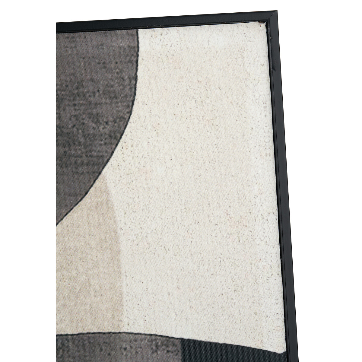 80 x 60cm Natural Canvas with Monochrome Ovals & Black Frame black/white, ÉDITÉ