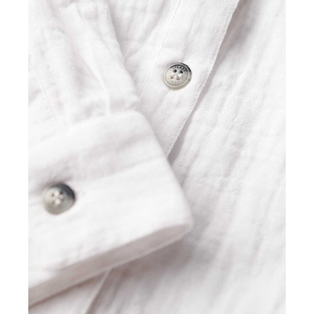 Chemise de plage longue blanc, SUPERDRY